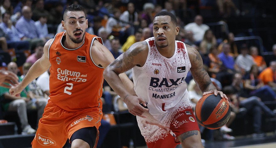 El BAXI Manresa topa amb un bon Valencia Basket a la Fonteta