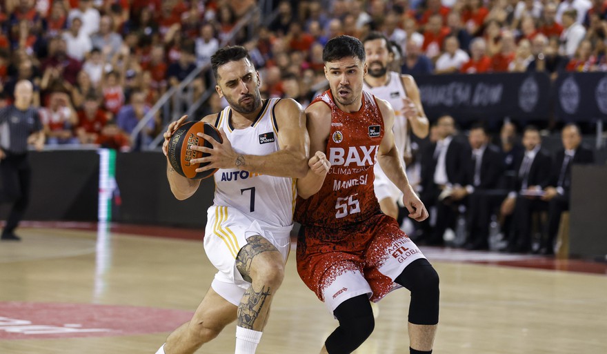 A competitive BAXI Manresa loses in the last leg against Real Madrid