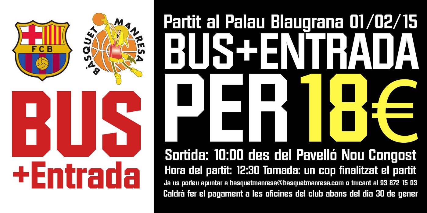 Bus al Palau Blaugrana: entrada i transport per 18€