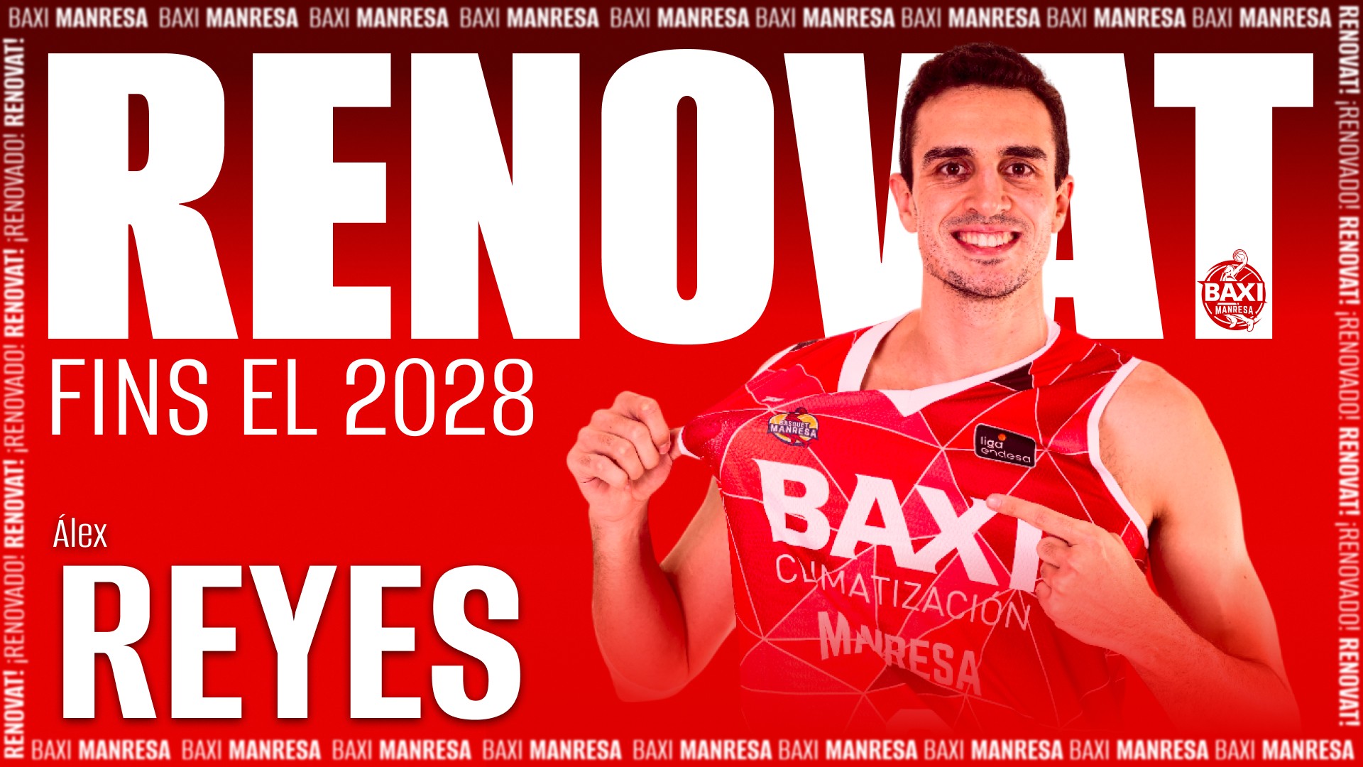 El BAXI Manresa renova Álex Reyes fins el 2028
