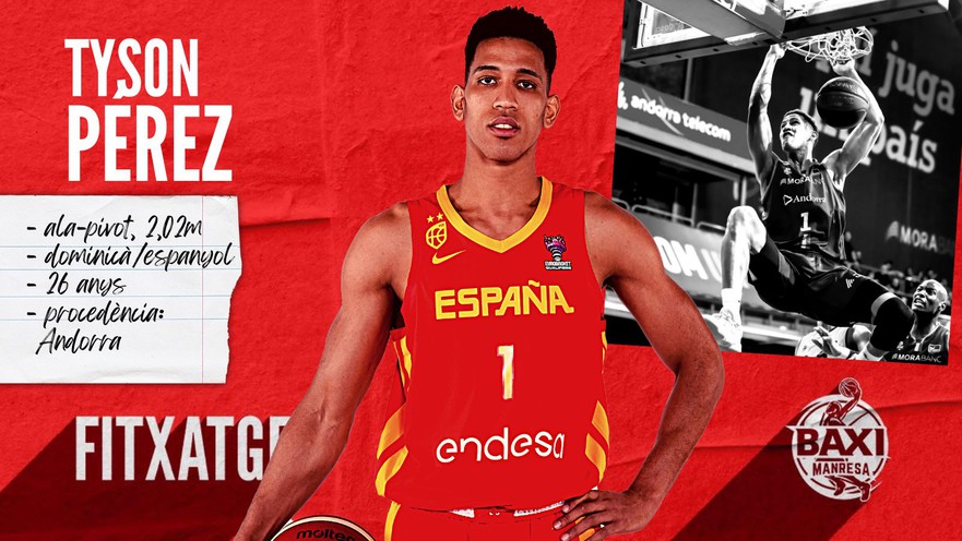 Tyson Pérez, más músculo para el BAXI Manresa