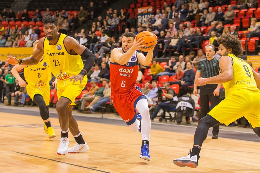 The BAXI Manresa falls in the second half and ends up losing to Oostende