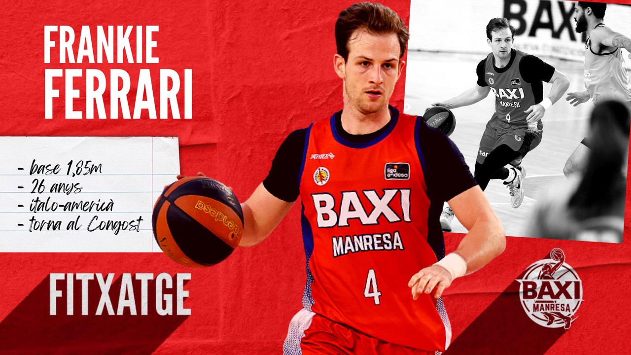 Pointguard Frankie Ferrari returns to BAXI Manresa