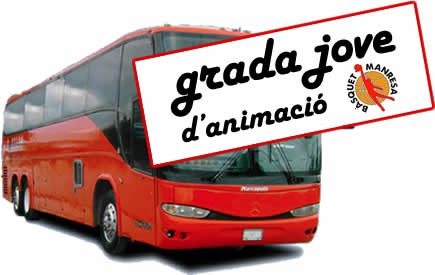Autocar de la Grada Jove a Badalona. #EMBRUIXEMBadalona!