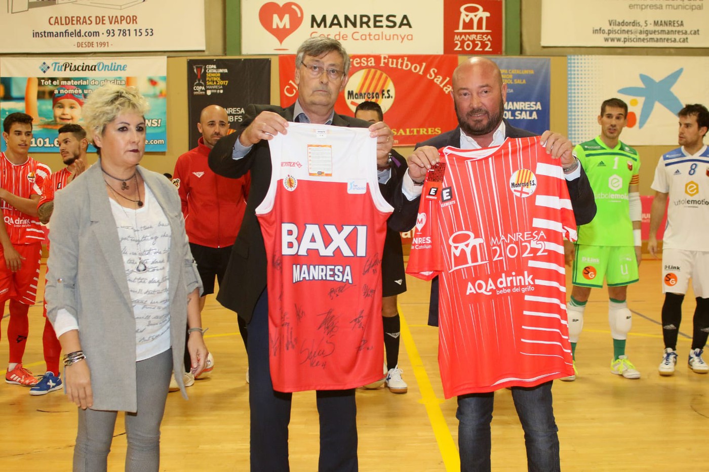 El presidente Josep Sáez fue al partido de Copa del Rey del Manresa FS