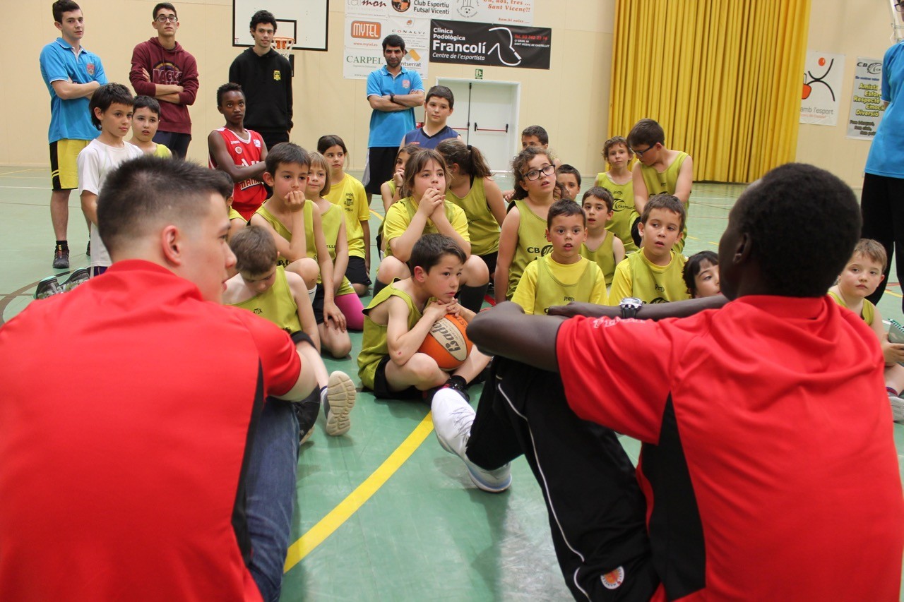 Visita de Milisavljevic i Mayot al CB Castellet